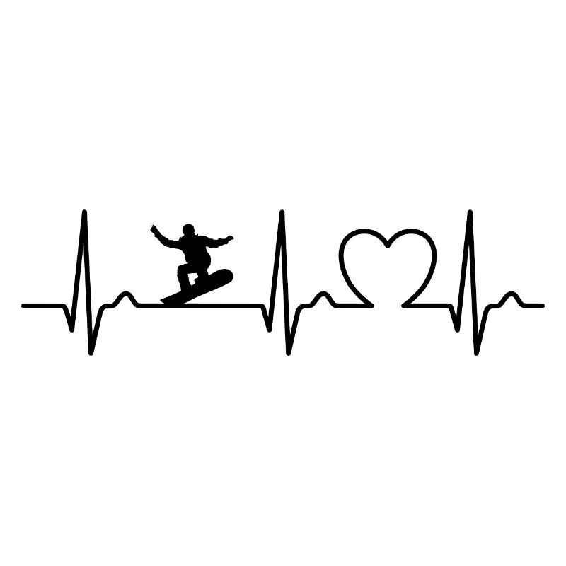 ECG Curve - Heart Curve - Pulse - Snowboard