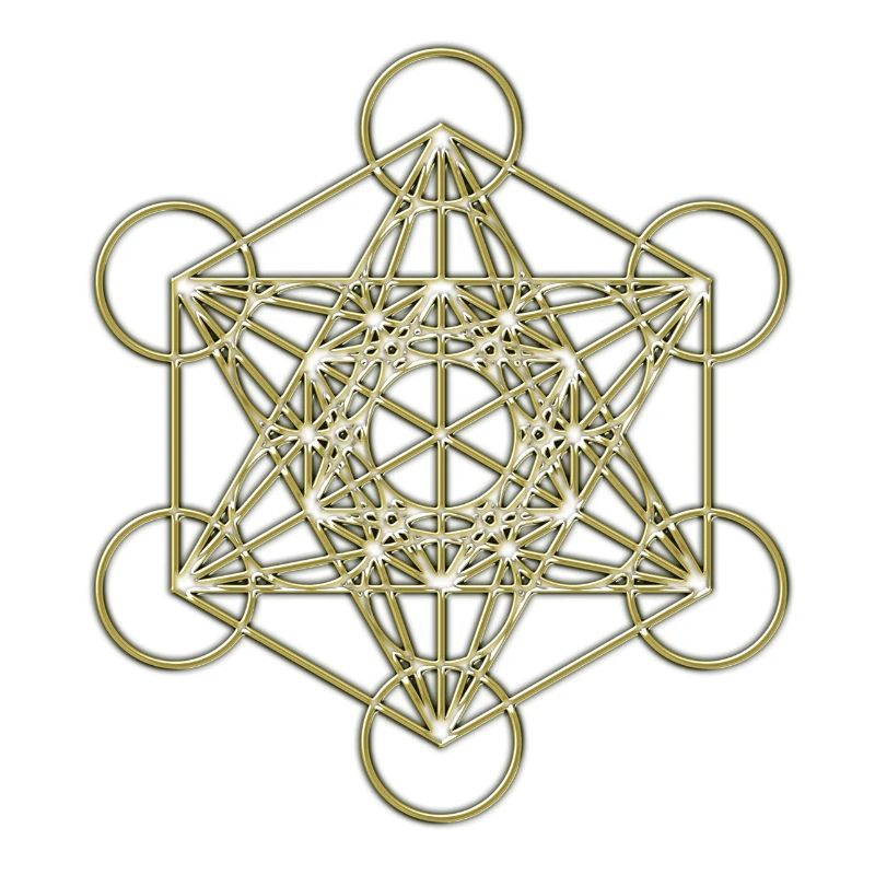 Metatron's Cube gold 3D