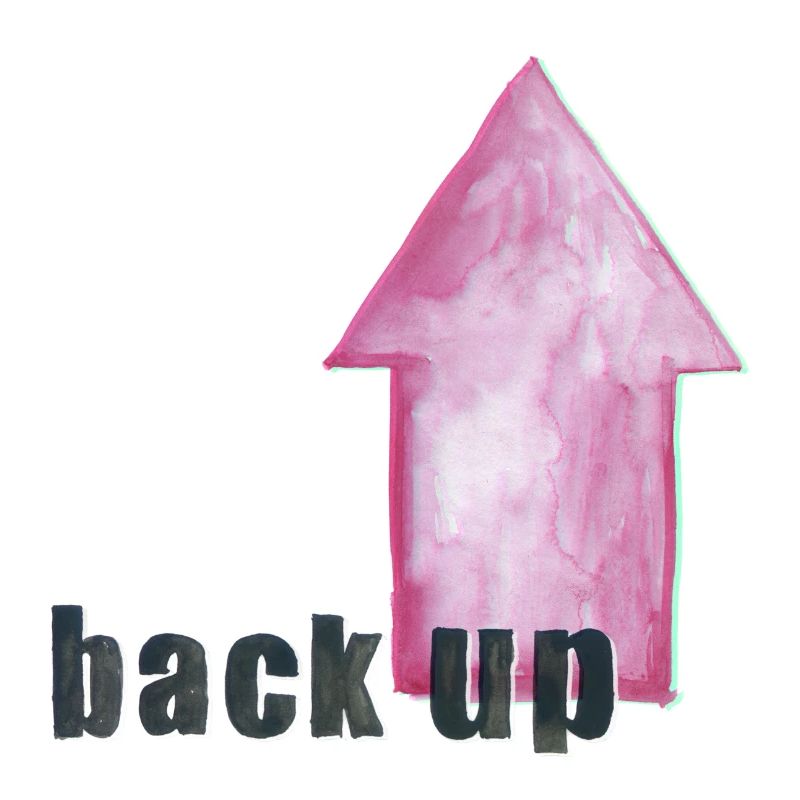 das Backup - das arty nerd -Shirt schwarz-magenta