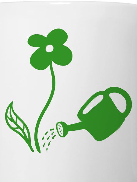 Blumen gießen - line