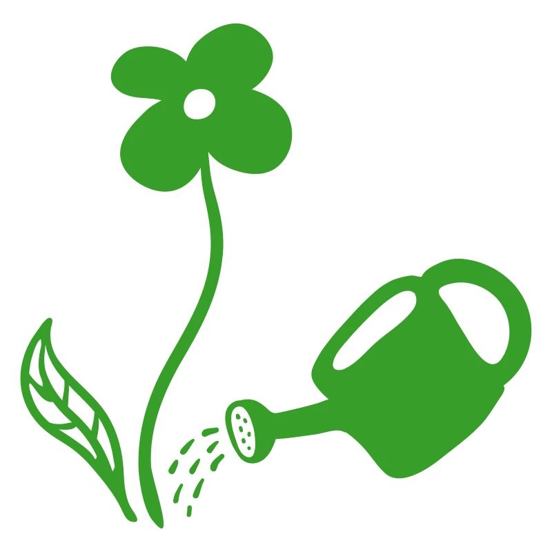 Blumen gießen - line
