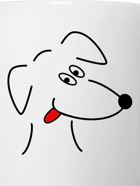 Funny dog's head