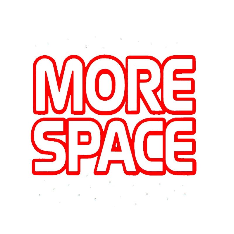 Mehr Space Neon Text