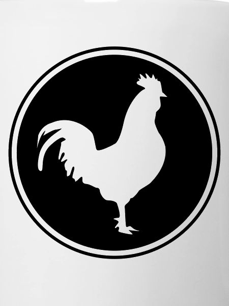 rooster silhouette circle