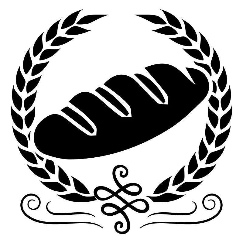 bread icon symbol wreath