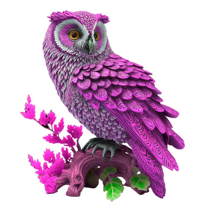 Owl, eagle owl, owl pink