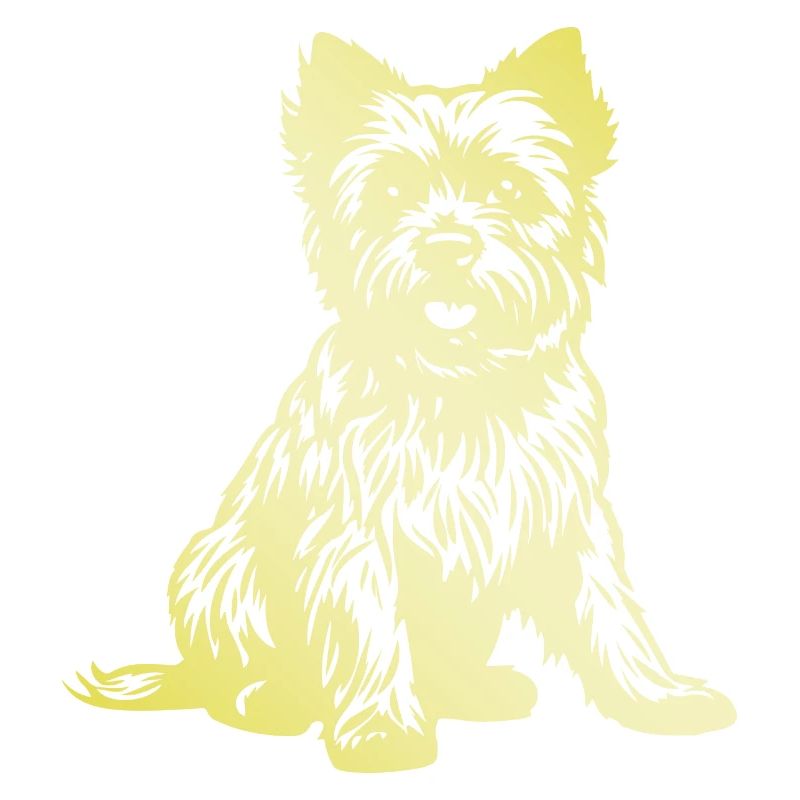 Silhouette de chien Yorkshire Terrier