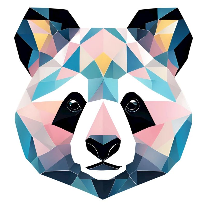 Geometric Panda Gift Geometric