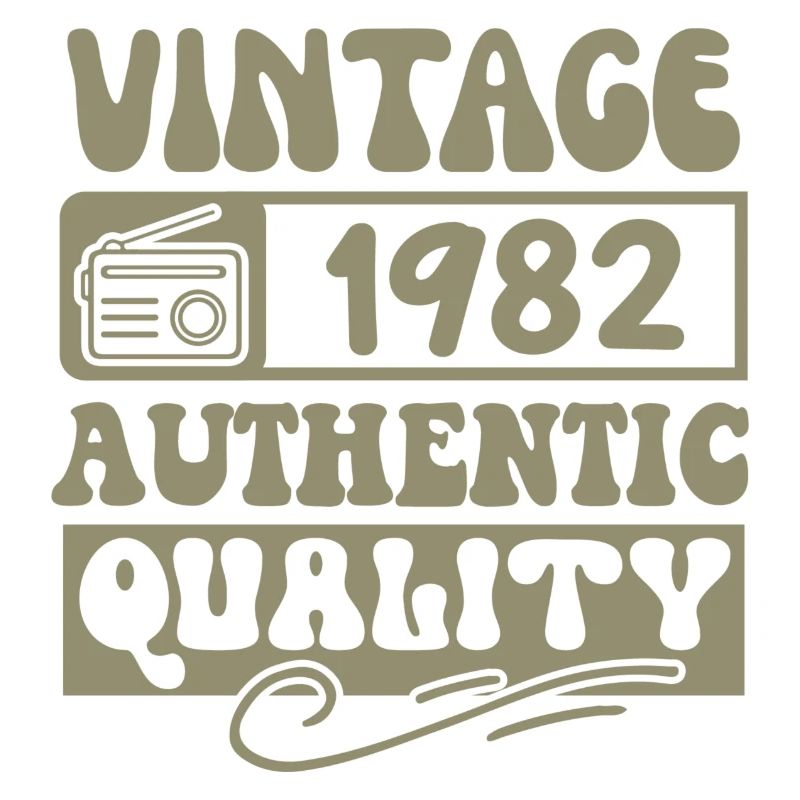 Authentic 1982 Millésime 1982 - Vintage 1982 Rétro