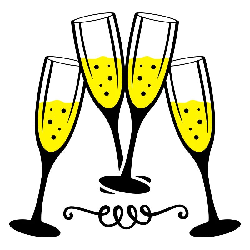 sekt glas anstossen
