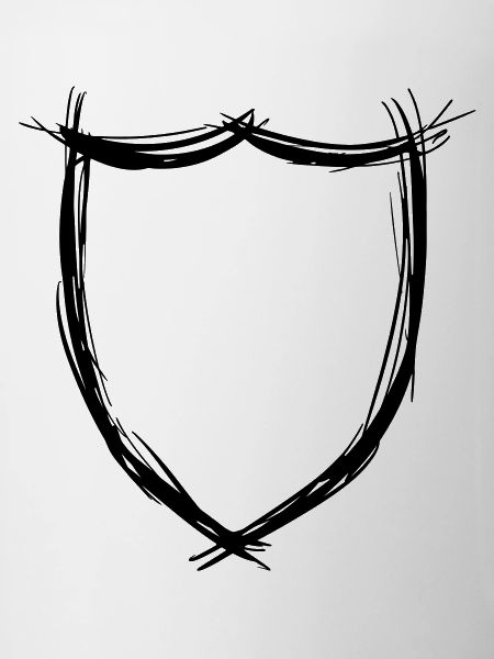 Schild, Symbol Hand gezeichnet