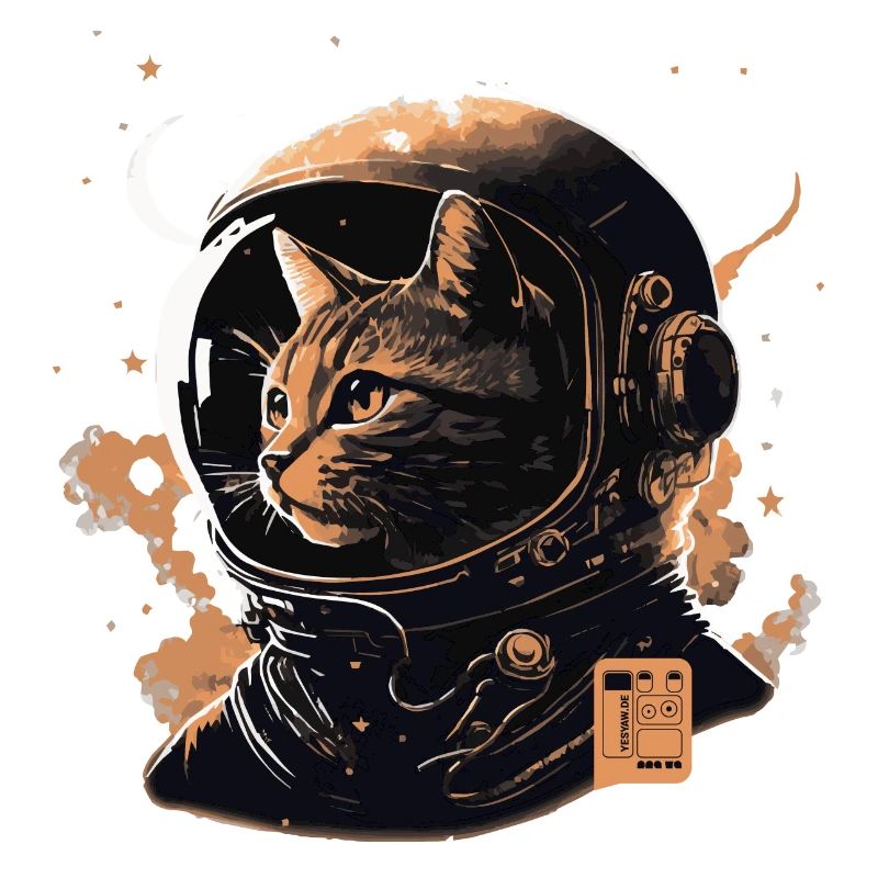 spacecat beige vector