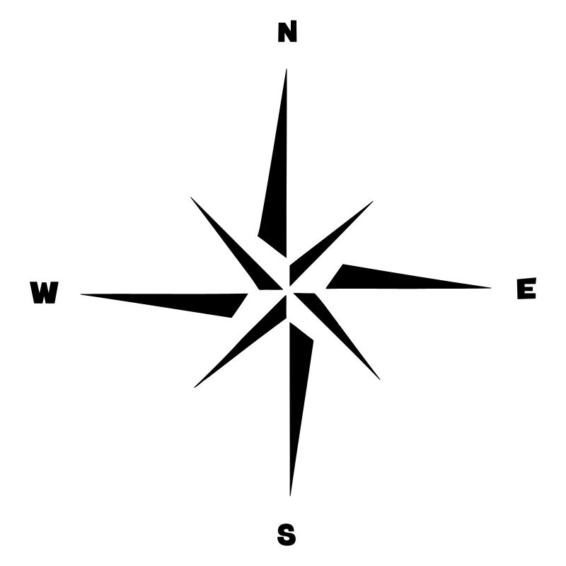 Nautical star cardinal points. Nautical.