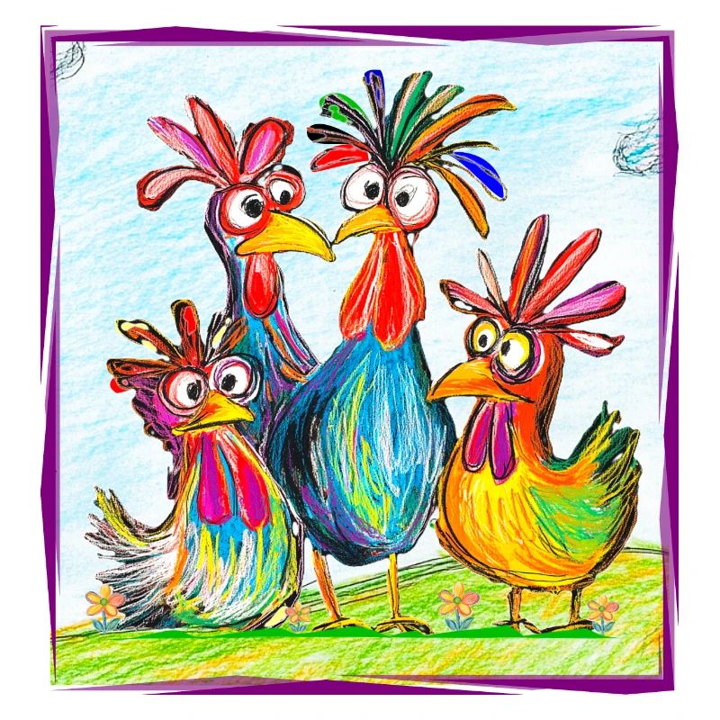 Funny chickens