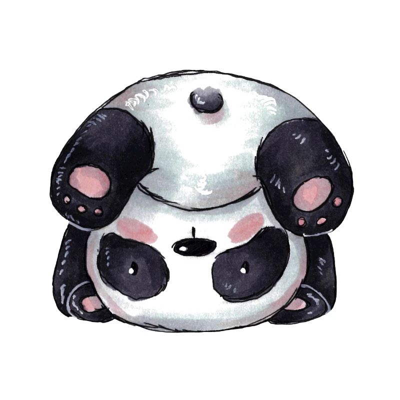 Sportlicher Comic Panda