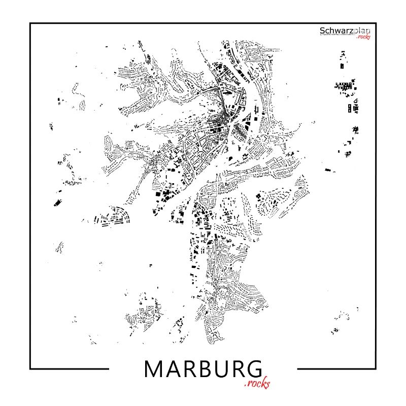Schwarzplan Marburg Figureground Diagram square