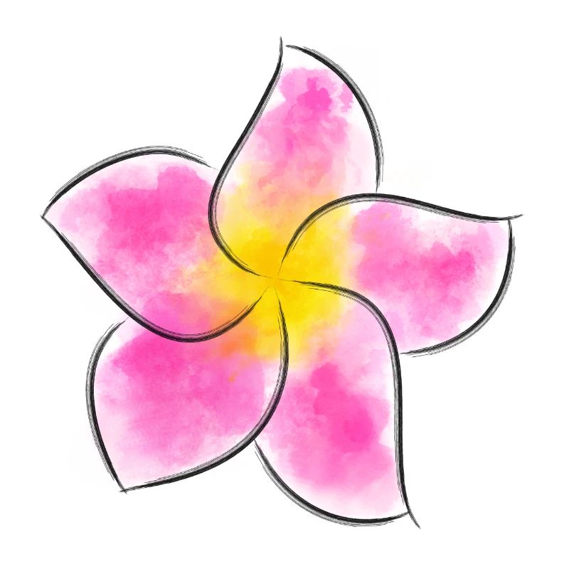 Frangipani Aquarell