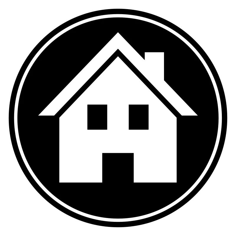 house icon symbol circle