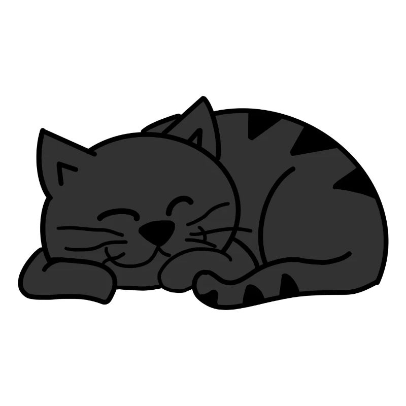 Chat endormi en rouge