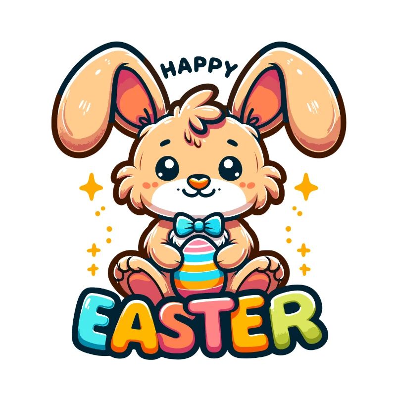Happy Easter - Easter Bunny Illustration
