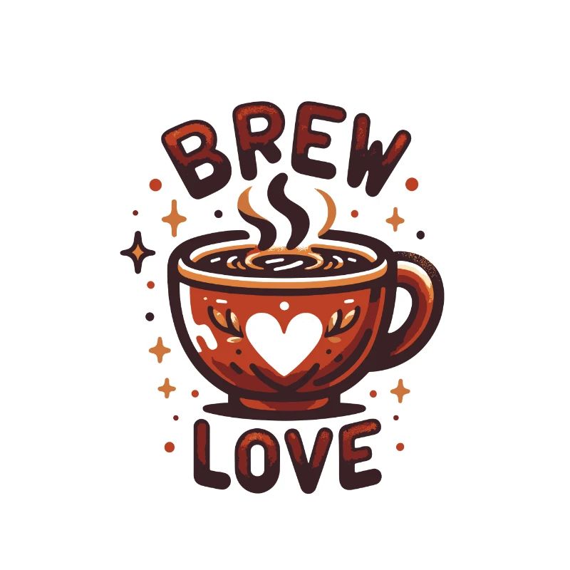 Brew Love - Coffee Cup Illustration