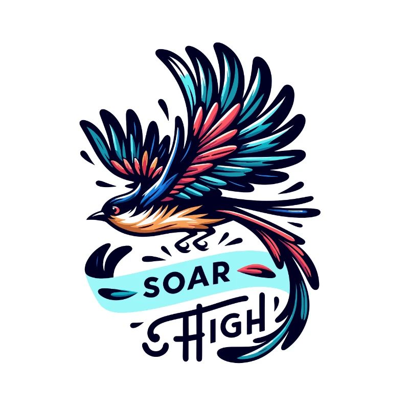 Soar High - Bird Illustration
