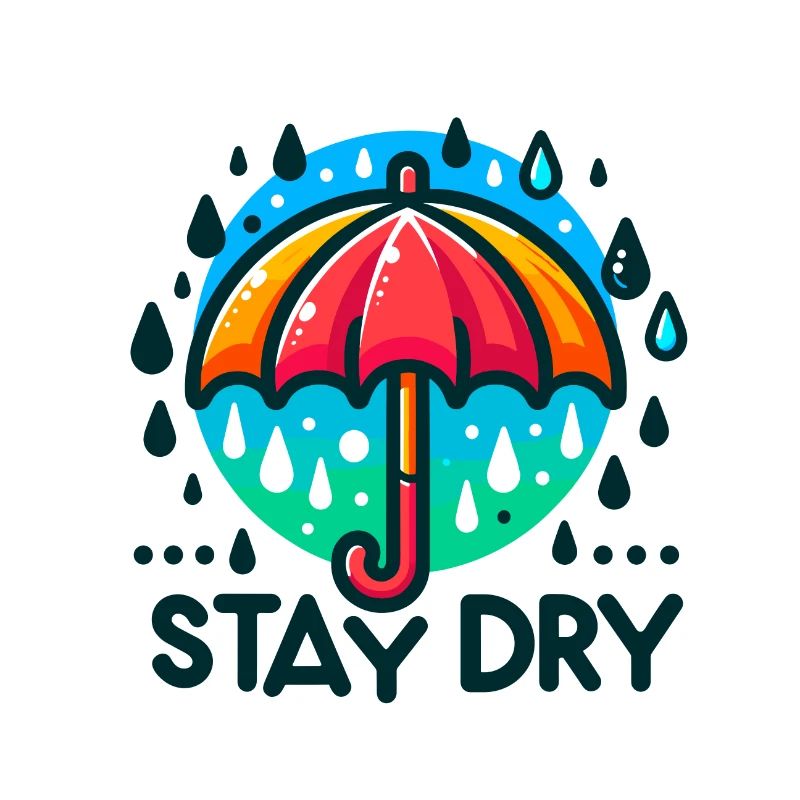 Stay Dry - Regenschirm Illustration