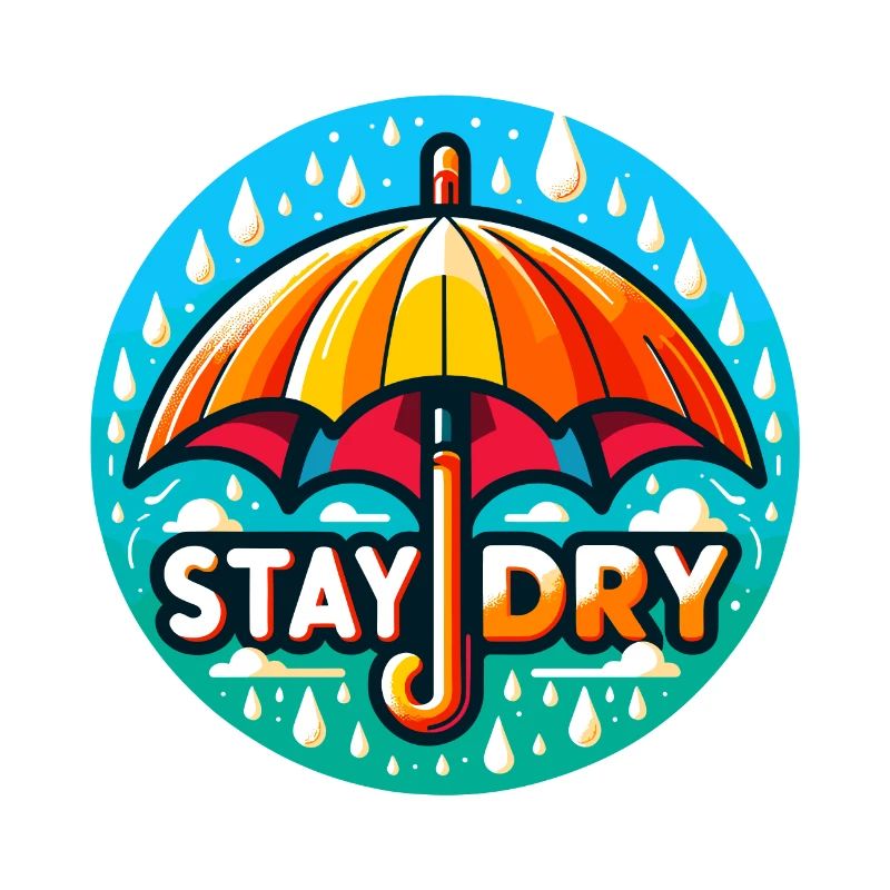 Stay Dry - Regenschirm Illustration