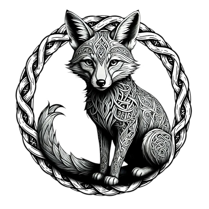 Fox with Celtic Knot 01