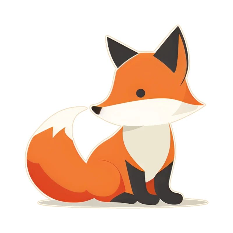 Cute Fox Logo, Fox Drawing