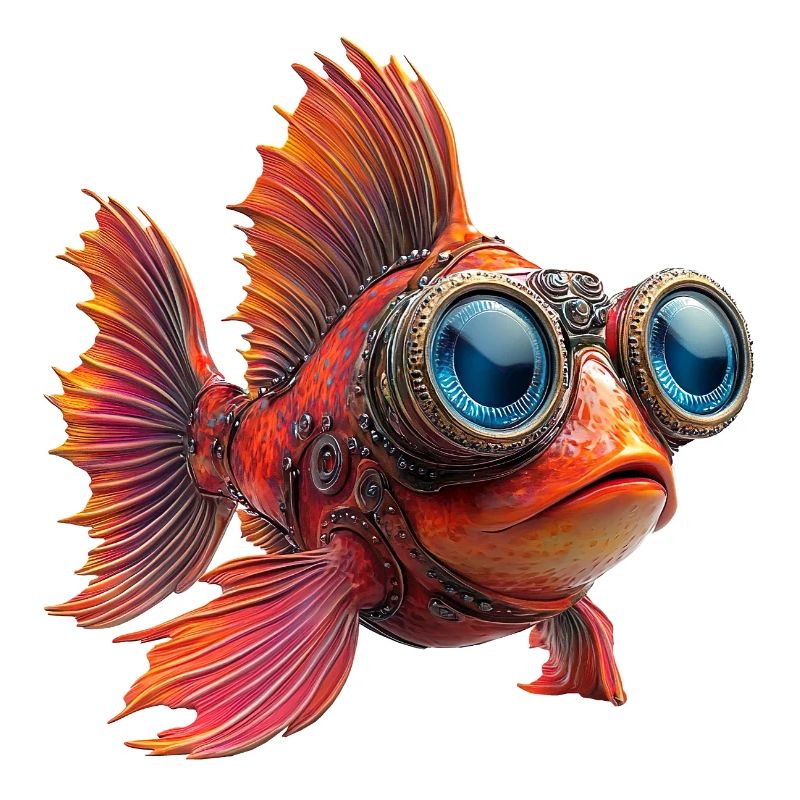 Drôle de poisson en combinaison de plongée