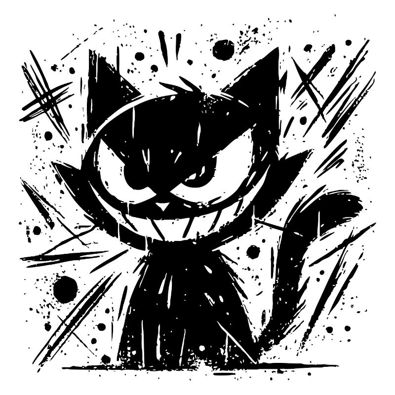 Cat with a diabolical plan