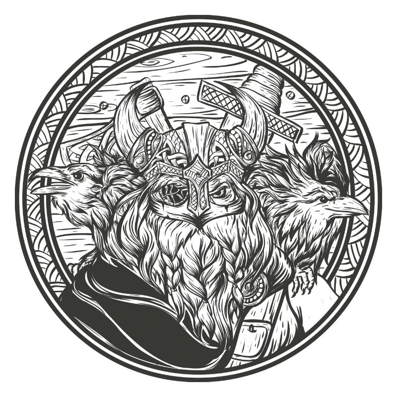 Odin with his ravens