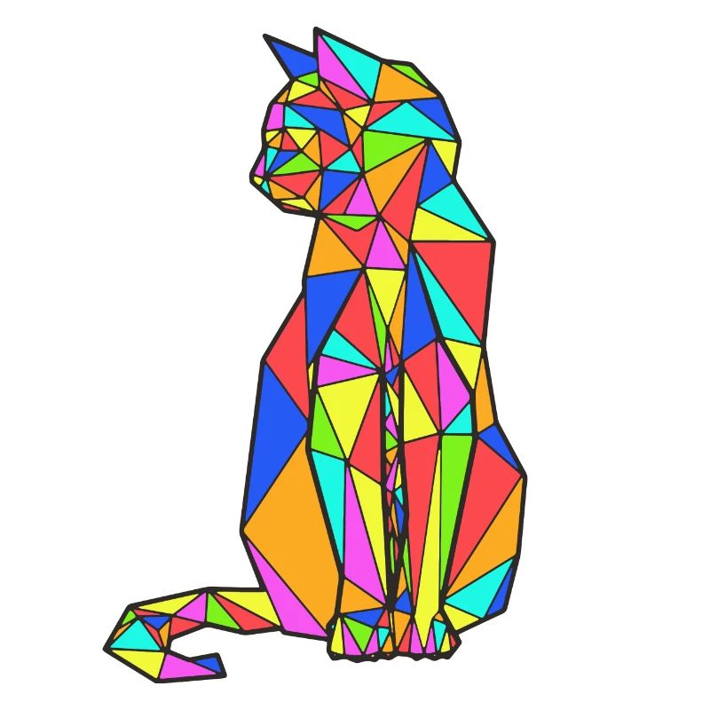 ORIGAMI CHAT MULTICOLORE