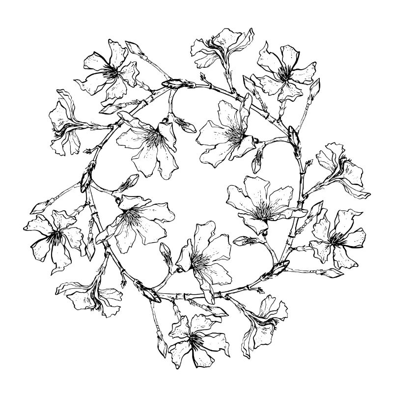cercle de fleurs