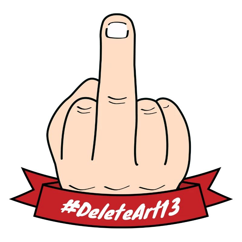 Delete Article 13 - Mittelfinger - #Art13