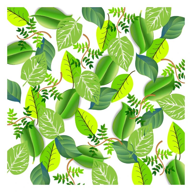 Green leaf collage