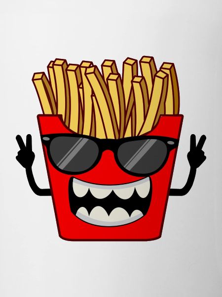 Frites avec des lunettes de soleil Funny Cool
