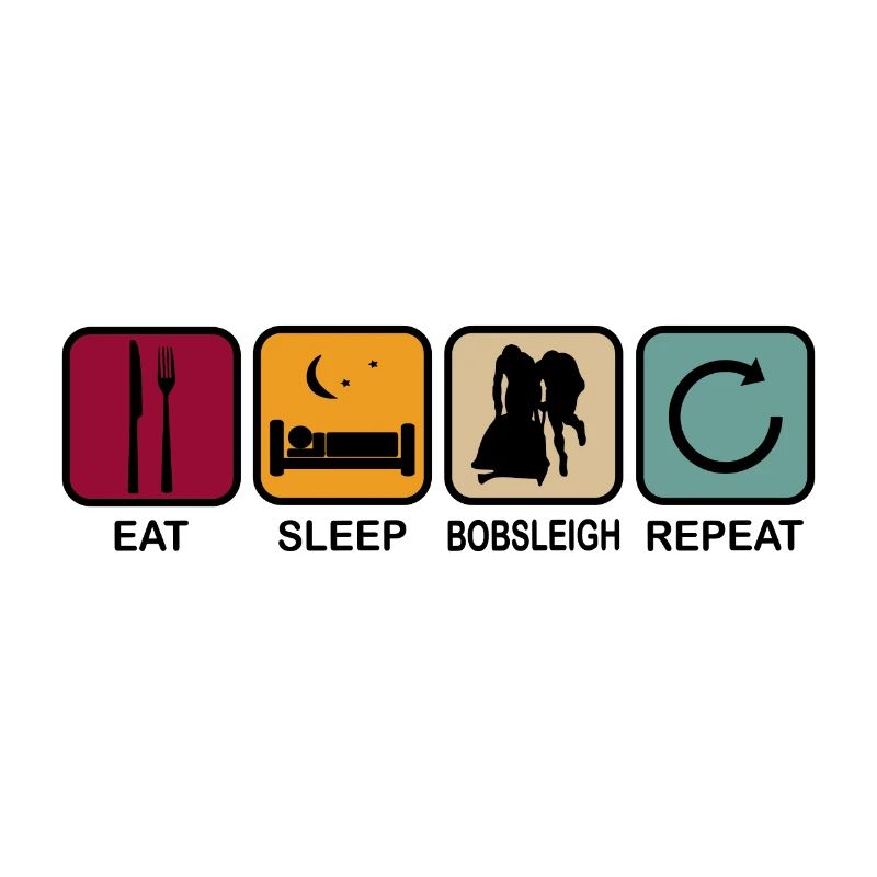 Bobsleigh Bobsleigh Mange Sommeil Dire Rétro Drôle