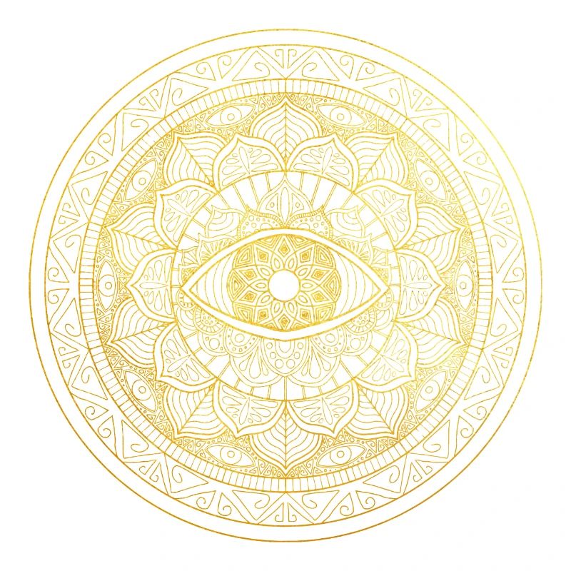 Hand Drawn Ornate Mandala Third Eye