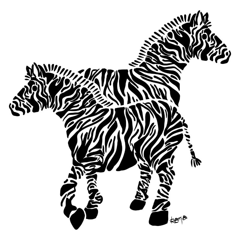 Zwei Zebras