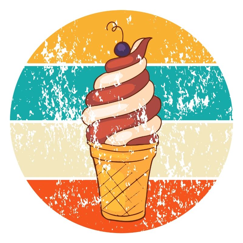 Vintage Retro Softeis Waffeleis