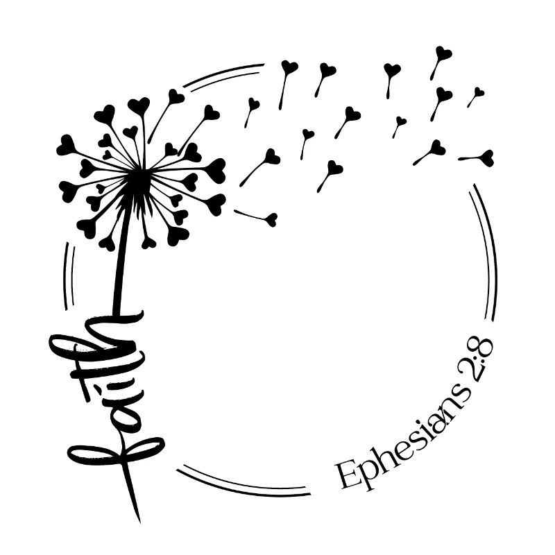 Christlicher Löwenzahn Design Glaube Epheser 2,8