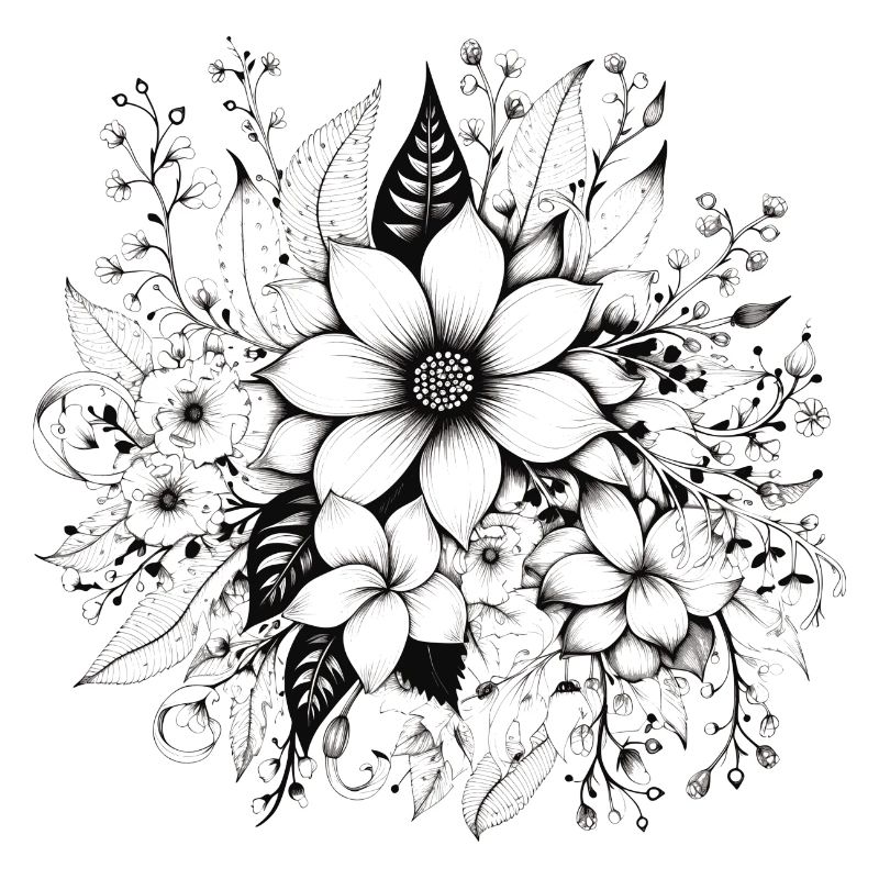 Floral pattern dark