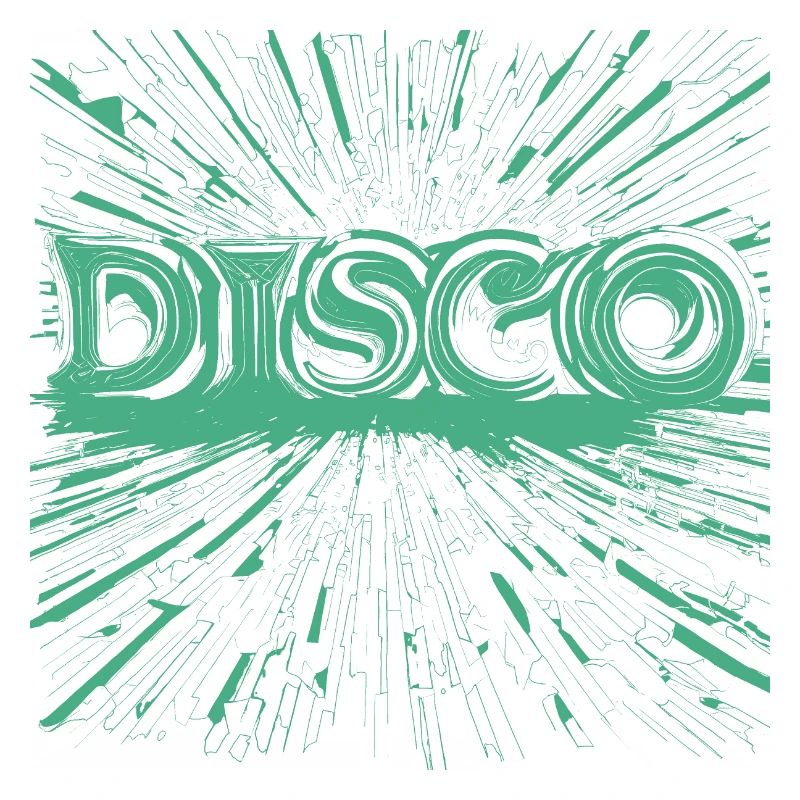 Mot logo DISCO, vert menthe