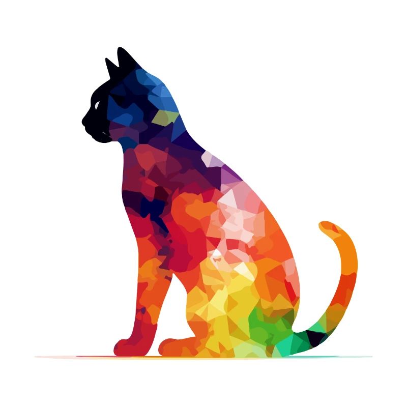 Ako le chat multicolore