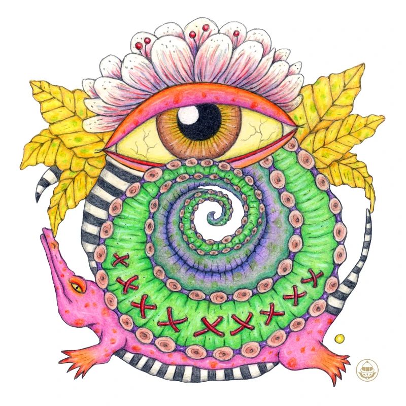 Croctopus, Crocodile, Oeil, Poulpe