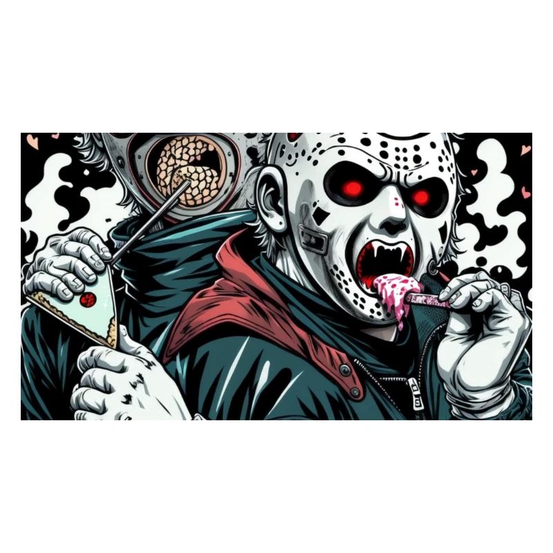 Eiscreme lecken maskierter Psycho