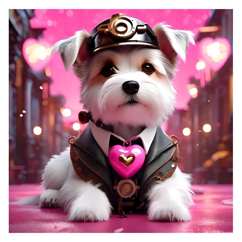 Chien de conception d’art steampunk