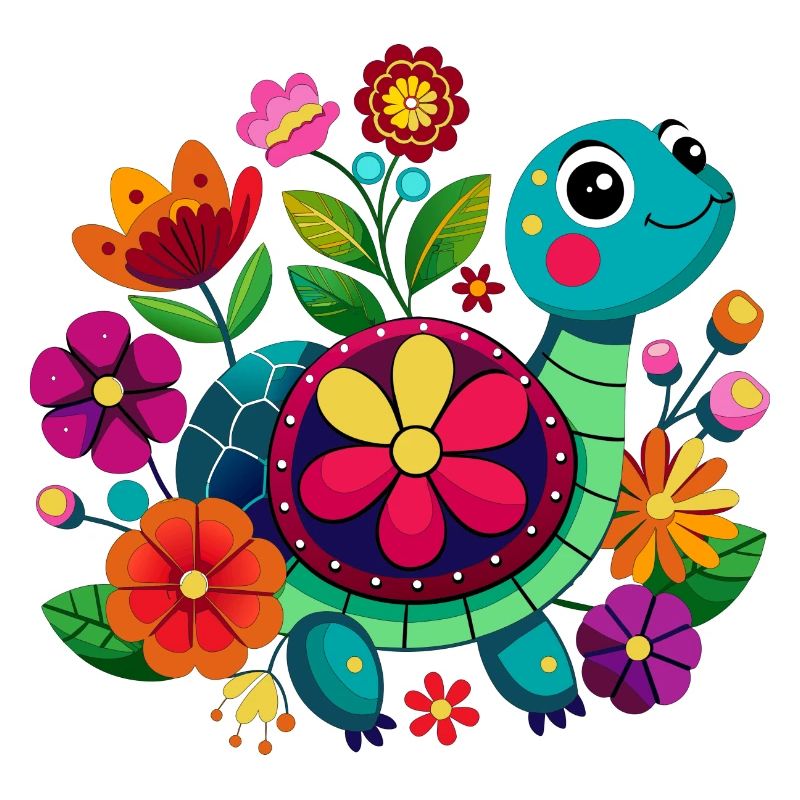 Glückliche kleine Schildkröte